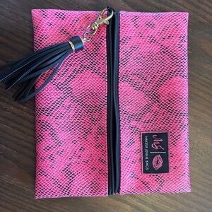 Pink Mesh Cosmetic Clutch by Wet